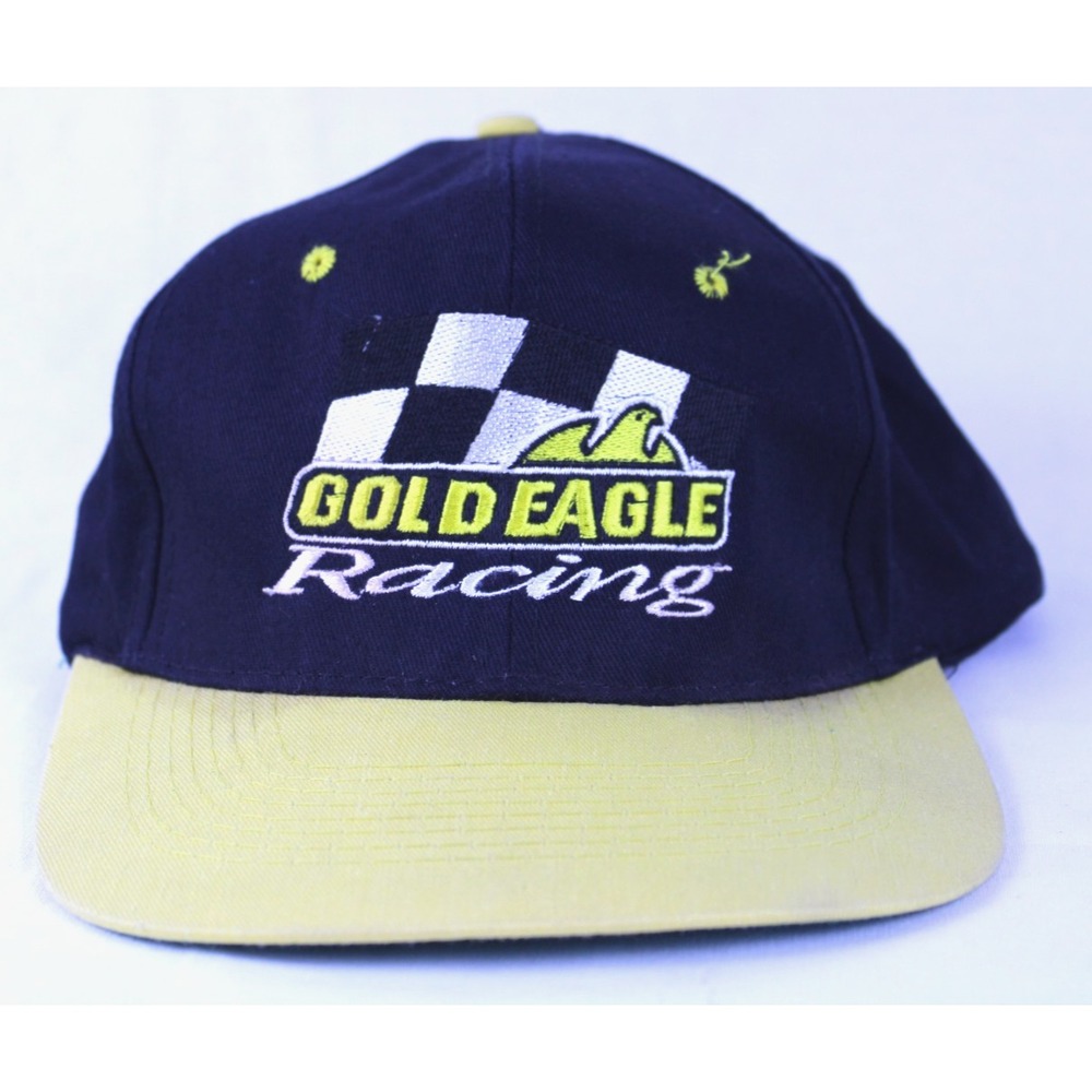 Vintage Jeff Swindell Gold Eagle Racing World of Outlaws Snapback Hat Cap